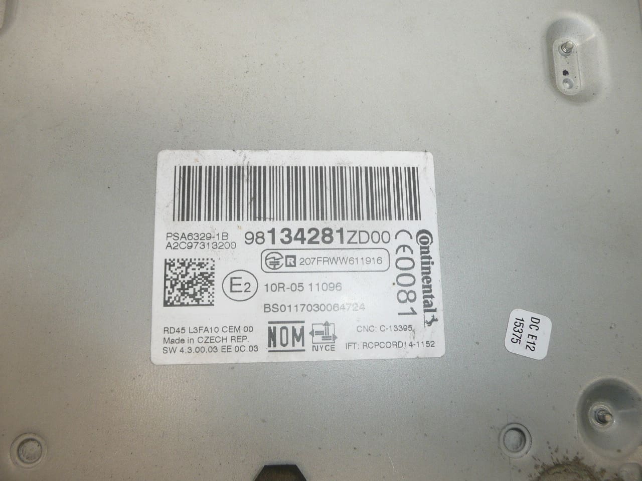 Autoradio Citroën C-ELYSEE Peugeot 301 98134281ZD00 - Image 2