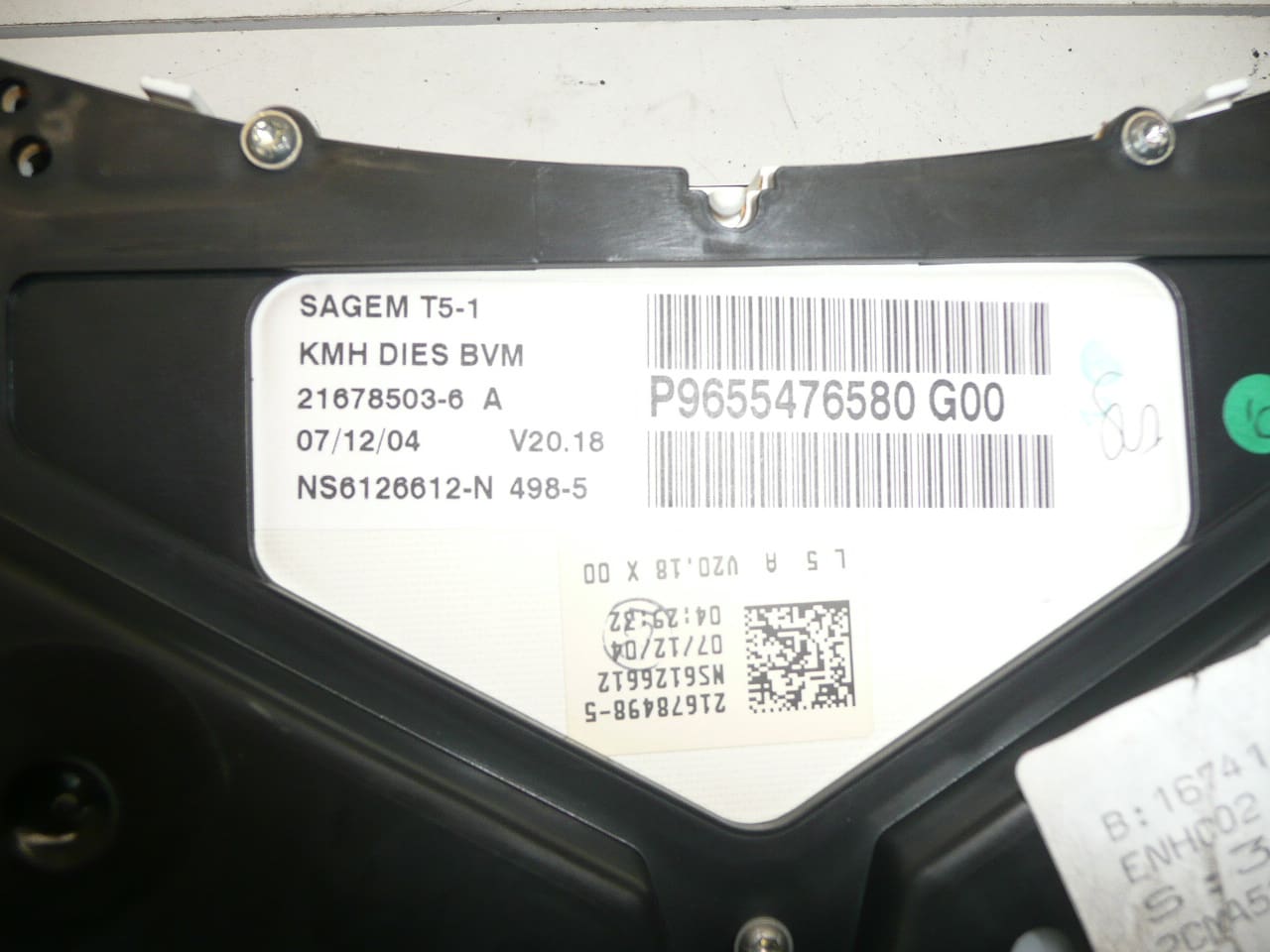 Tachometri Peugeot 307 198000 km 9655476580 G00 - Image 2