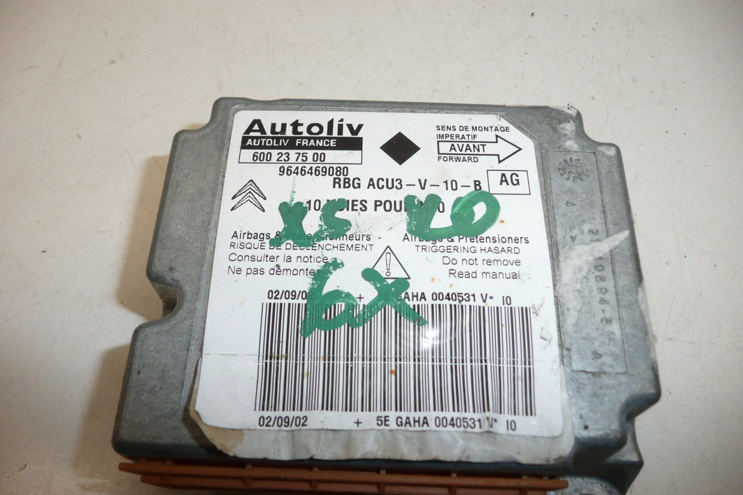 Turvatyynyyksikkö Citroën Xsara II 9646469080