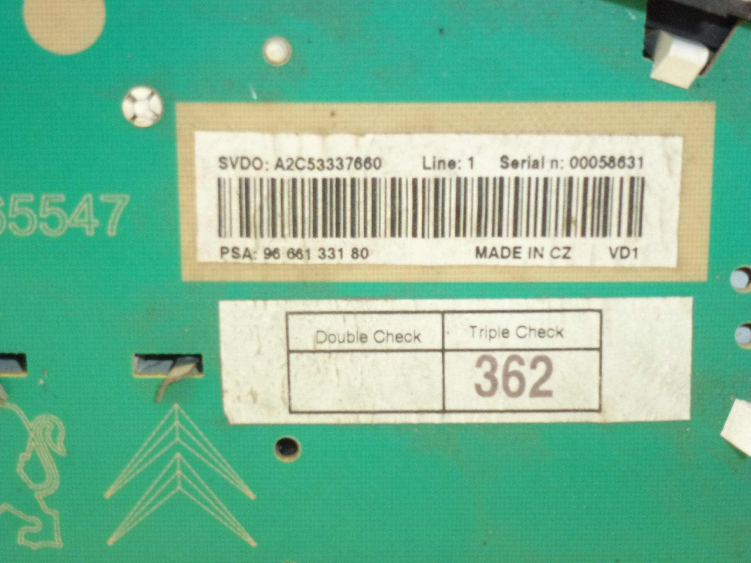 Nopeusmittari Peugeot 207 9666133180 6103EC