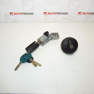 Kytkinlaatikko, tankin korkki ja 2 avainta Citroën Peugeot 4162KF 4162XT