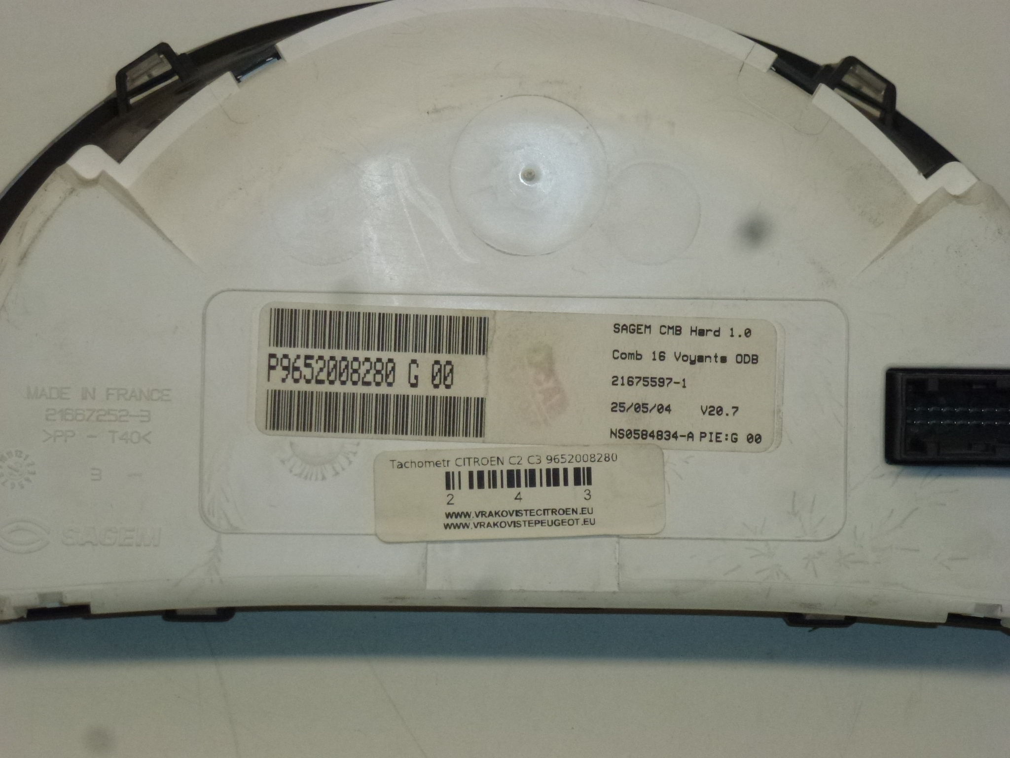 Nopeusmittari Citroën C2 C3 ajettu 166000 km 9652008280