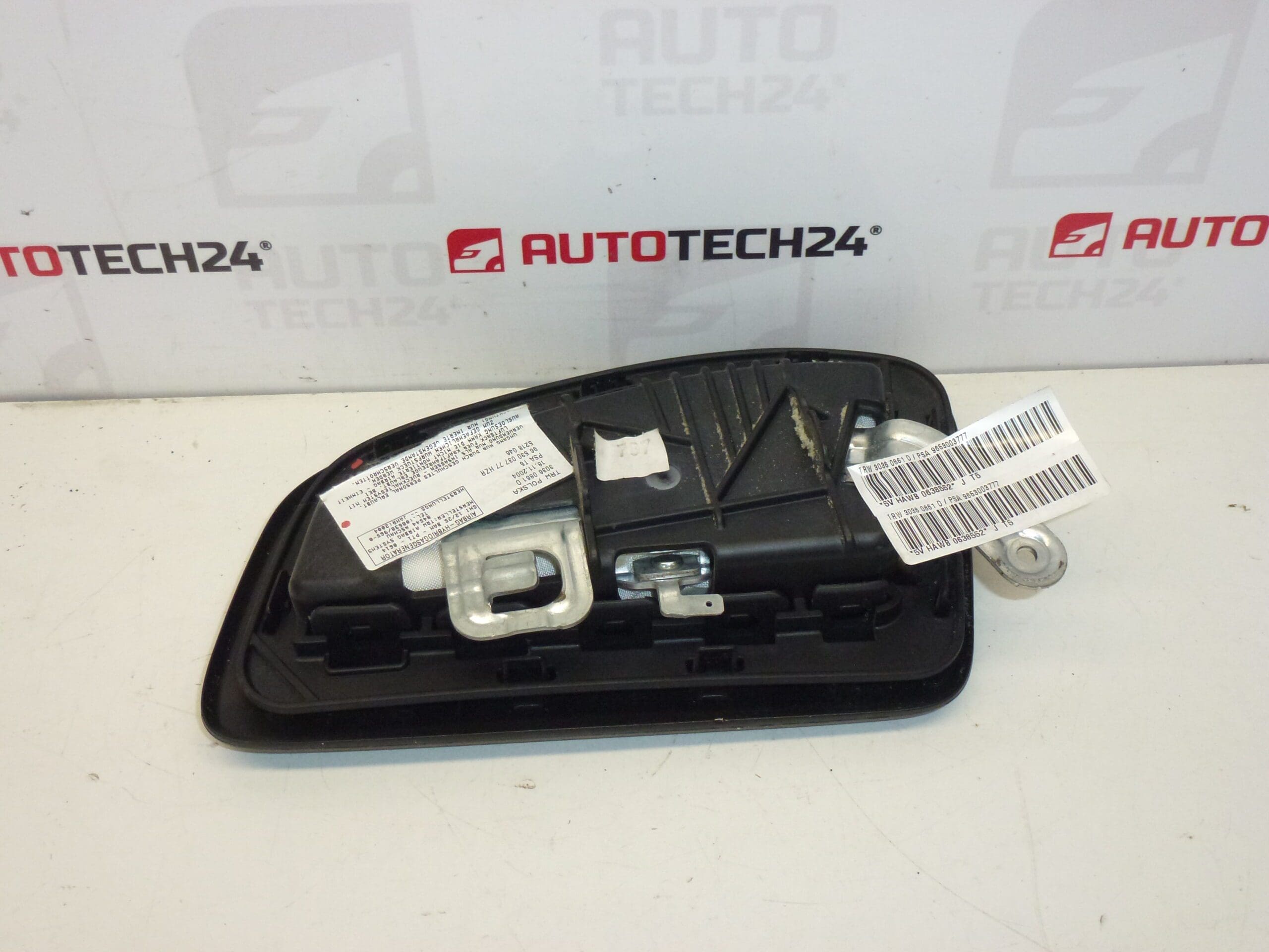 Vasemmanpuoleinen istuinturvatyyny Peugeot 307 9653003777 8216FT 8216LR - Image 2