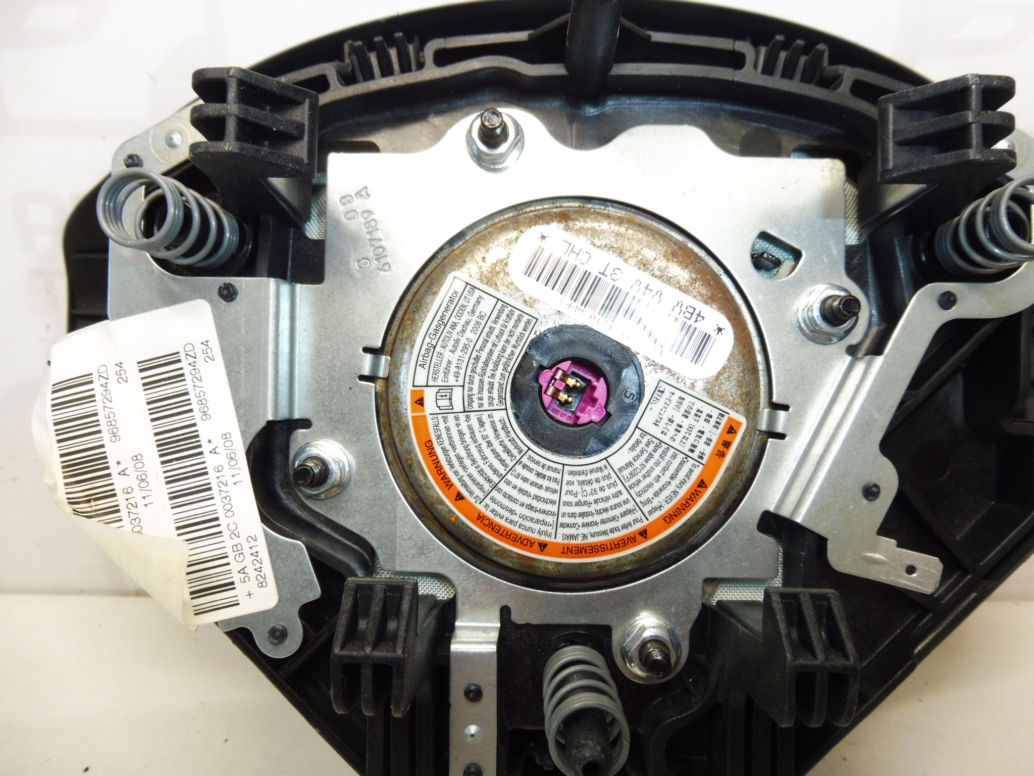 Ohjauspyörän turvatyyny Peugeot 206+ 207 96857294ZD 4112NW